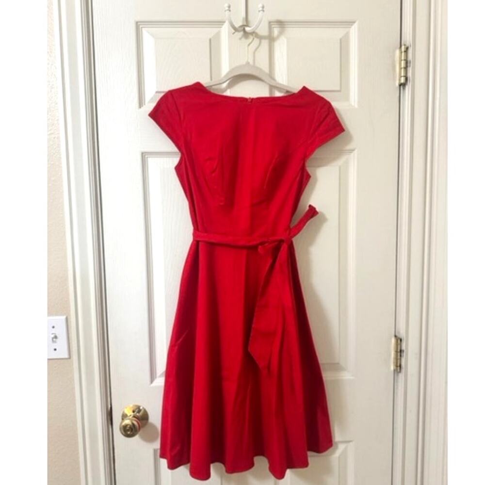 Dressystar Red 1950s Vintage Style Cap Sleeve A-Line Swing Dress Size S